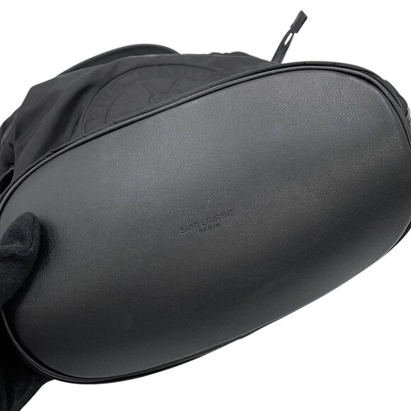 SAINT LAURENT PARIS Rive Gauche bucket bag Nylon/Leather Black 710261 - Picture 4 of 15